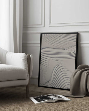 Tablou înramat „Mud Texture 14 Beige” de Pictufy Studio III