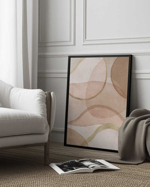 Tablou înramat „Blush and Brown Abstract” de Kathrin Pienaar