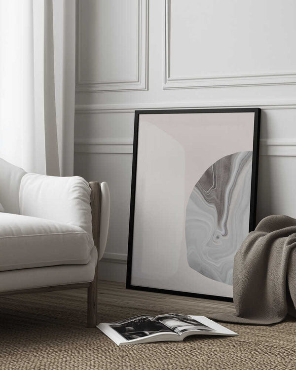 Tablou înramat „Marble Texture with Fluid Lines” de uplusmestudio