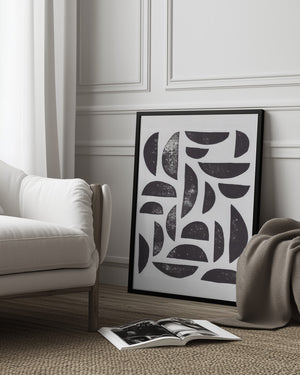 Tablou înramat „Linocut Abstract #7” de Alisa Galitsyna