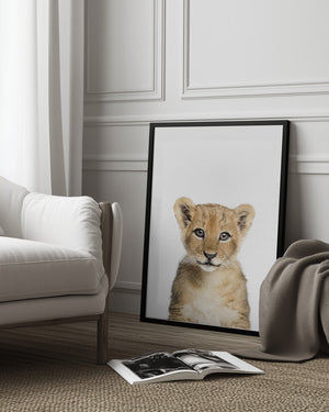Tablou înramat „Baby Lion” de Kathrin Pienaar