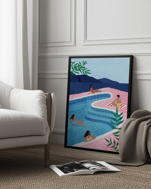 Tablou înramat „Pool Ladies” de Maja Tomljanovic