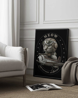 Tablou înramat „meow academy” de Adam Lawless