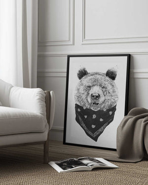 Tablou înramat „Wild bear” de Balazs Solti
