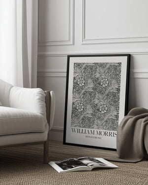 Tablou înramat „Marigold Monochrome” de William Morris