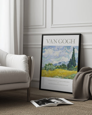 Tablou înramat „Wheat Field With Cypresses” de Vincent Van Gogh