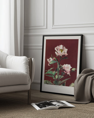 Tablou înramat „Hærdaceous Peony no2” de Ogawa Kazumasa