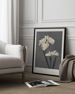 Tablou înramat „Iris Kæmpferi” de Ogawa Kazumasa