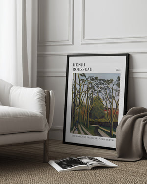 Tablou înramat „The Banks Of The Bier Near Bicetre” de Henri Rousseau