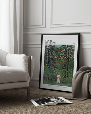 Tablou înramat „Femme Se Promenant Dans Une Foret Exotique” de Henri Rousseau