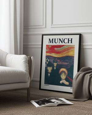 Tablou înramat „Anxiety” de Edvard Munch