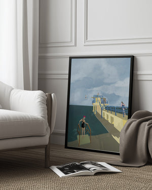 Tablou înramat „Blackrock, Salthill, Galway Ireland Art Print” de Charlotte Trudgett