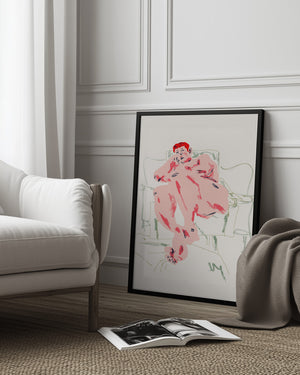 Tablou înramat „Model Resting In A Chair” de Francesco Gulina