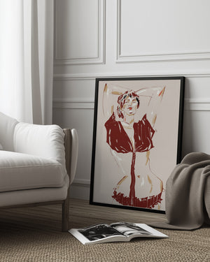 Tablou înramat „Portrait Of A Model Beige” de Francesco Gulina