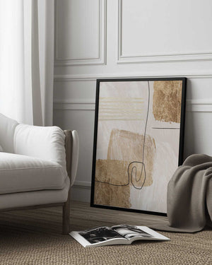 Tablou înramat „Aesthetic Gold-1” de Sally Ann Moss