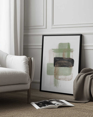 Tablou înramat „Simple Green-2” de Sally Ann Moss