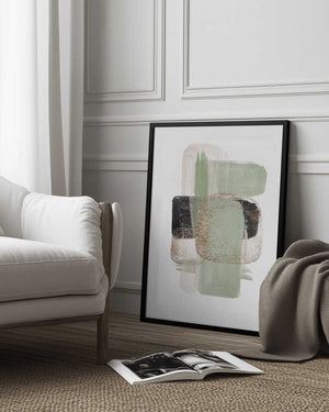 Tablou înramat „Simple Green-1” de Sally Ann Moss