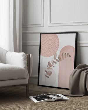 Tablou înramat „boho pink-3” de Sally Ann Moss