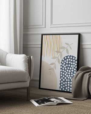Tablou înramat „boho blue-1” de Sally Ann Moss