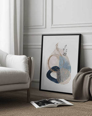 Tablou înramat „Smooth Shapes-3” de Sally Ann Moss