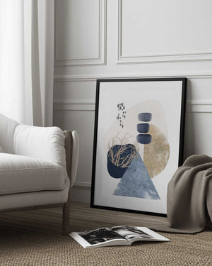 Tablou înramat „Smooth Shapes-2” de Sally Ann Moss