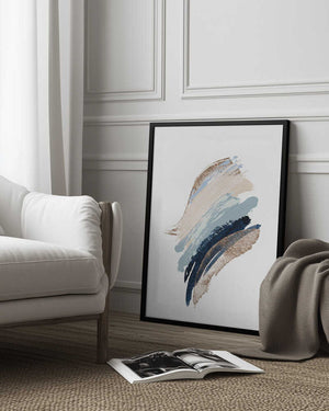 Tablou înramat „Smooth Shapes-1” de Sally Ann Moss