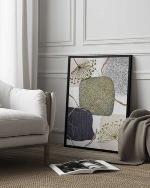 Tablou înramat „Green-Grey-2” de Sally Ann Moss