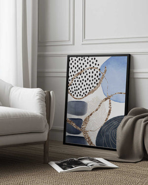 Tablou înramat „Aesthetic Blues-3” de Sally Ann Moss