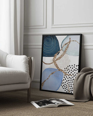 Tablou înramat „Aesthetic Blues-2” de Sally Ann Moss