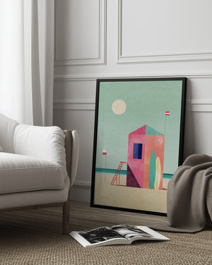 Tablou înramat „Surf Hut” de longwayhome