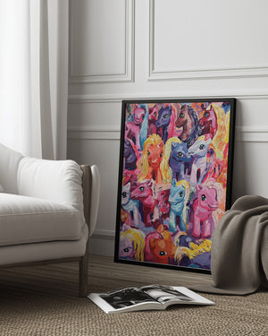 Tablou înramat „Ponies” de Pauline Wegman | Key and Sea Creative
