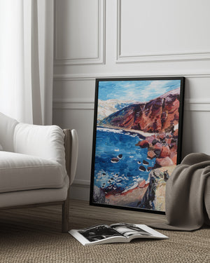Tablou înramat „Red Sand Beach” de Pauline Wegman | Key and Sea Creative