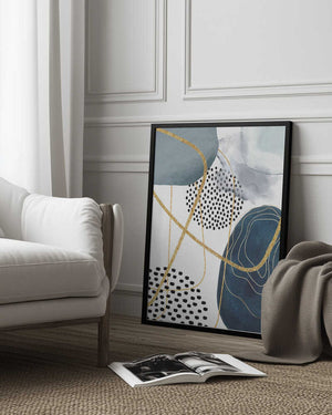 Tablou înramat „Shapley Blue-2” de Sally Ann Moss