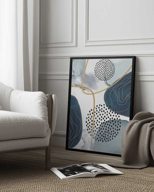 Tablou înramat „Shapley Blue-1” de Sally Ann Moss