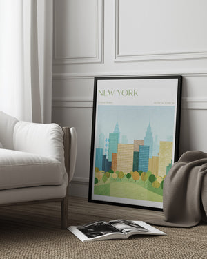 Tablou înramat „New York, Central Park” de longwayhome