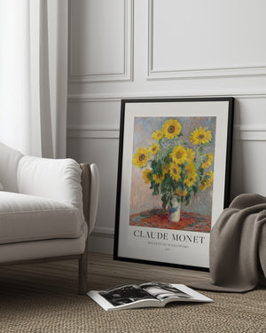 Tablou înramat „Bouquet Of Sunflowers” de Claude Monet