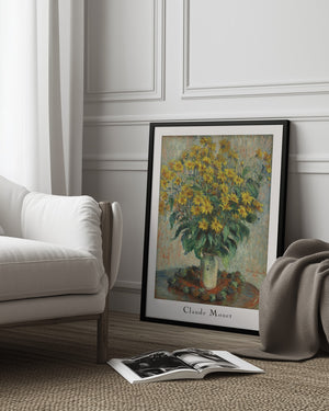 Tablou înramat „Jerusalem Artichoke Flowers” de Claude Monet