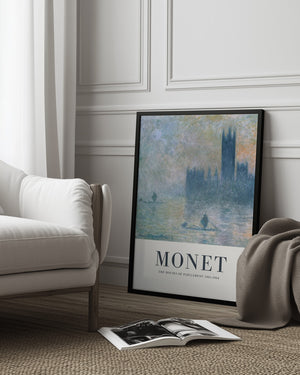 Tablou înramat „The Houses of Parliament” de Claude Monet