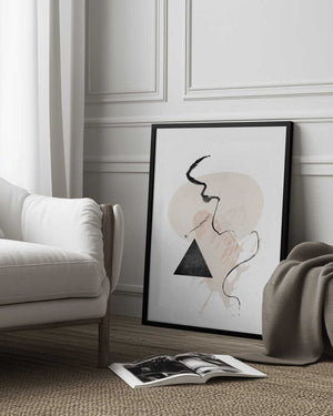 Tablou înramat „Simple-Beige-3” de Sally Ann Moss