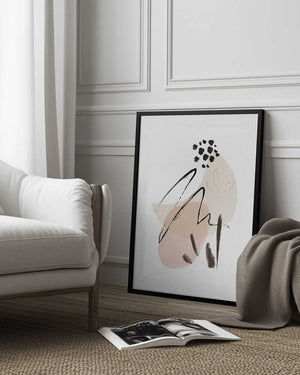 Tablou înramat „Simple Beige-1” de Sally Ann Moss