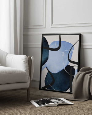 Tablou înramat „Shapley Blue-2” de Sally Ann Moss
