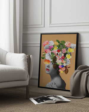 Tablou înramat „Floral portrait” de Frida Floral Studio