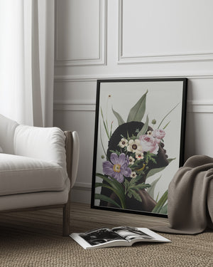 Tablou înramat „Purple flower” de Frida Floral Studio