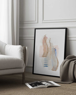 Tablou înramat „Soft Pink Blue 2” de Sally Ann Moss