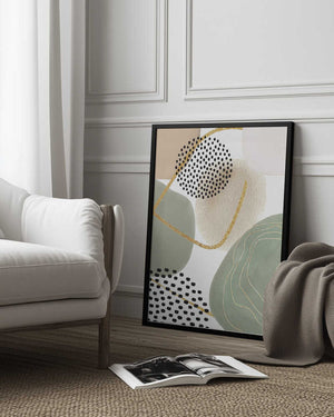Tablou înramat „Calm green- 2” de Sally Ann Moss