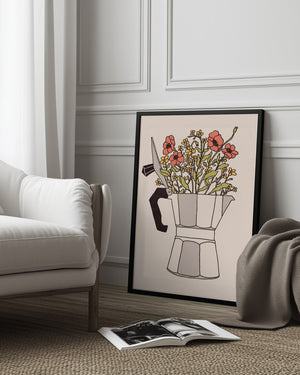 Tablou înramat „Moka Flowers” de Florent Bodart