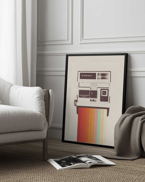 Tablou înramat „Instant Camera Rainbow” de Florent Bodart
