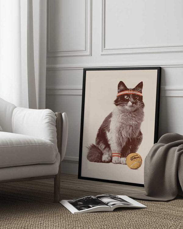 Tablou înramat „Chat Tennis” de Florent Bodart