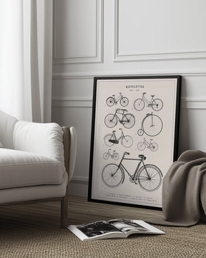 Tablou înramat „Bicyclettes” de Florent Bodart