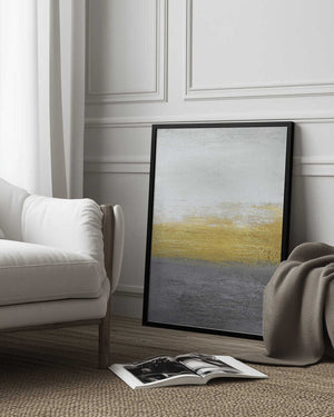 Tablou înramat „Gray and Gold” de Alyson Storms